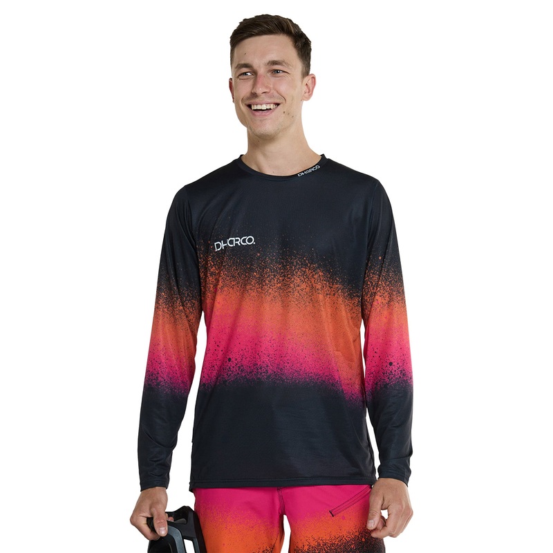 DHaRCO Men’s Race Long Sleeve Jersey – 2XL – Black Snake