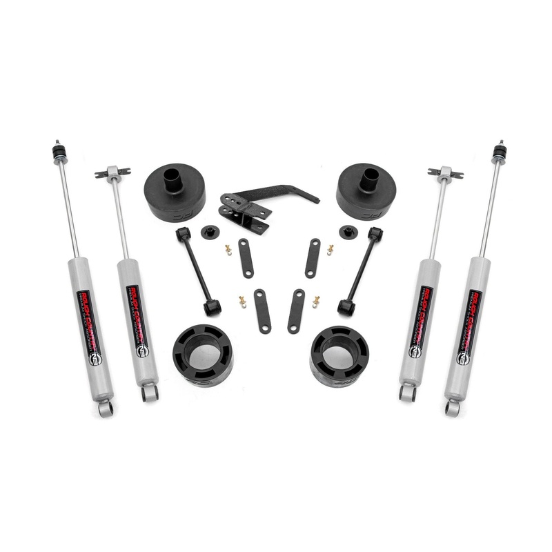 Rough Country | 2.5 Inch Lift Kit | Spacers | N3 | Jeep Wrangler JK/Wrangler Unlimited  (07-18) | 65730