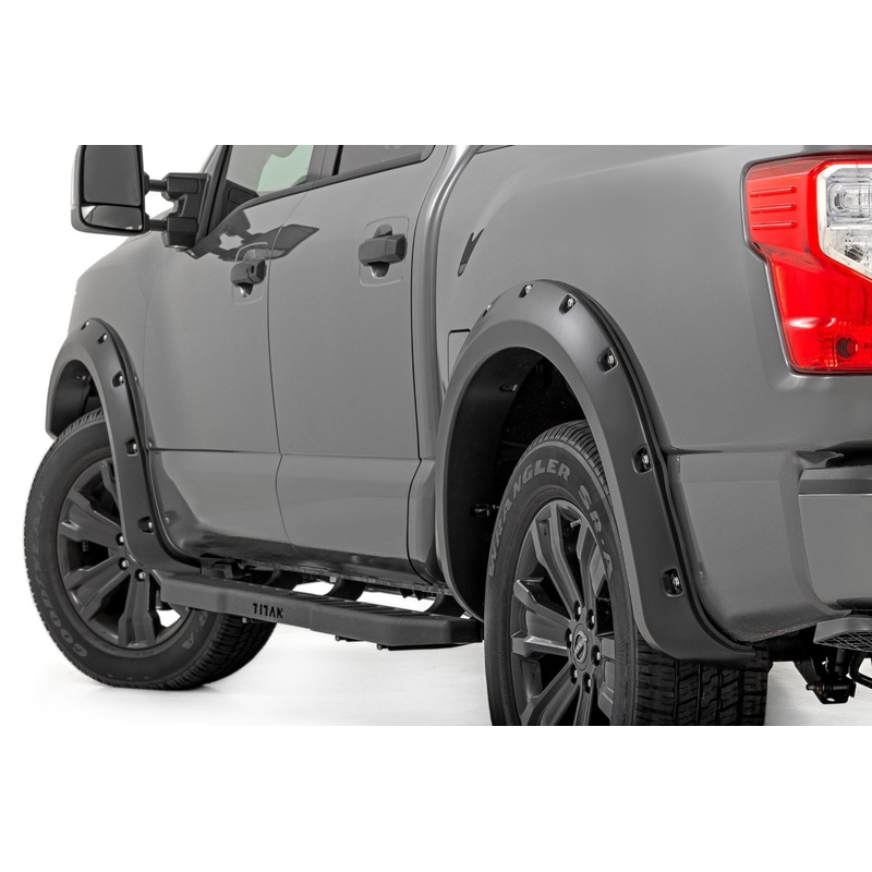 Rough Country | Pocket Fender Flares | Crew Cab | Nissan Titan 2WD/4WD (2017-2024) | F-N101705A