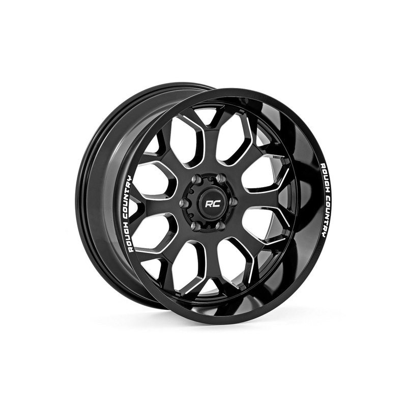 Rough Country | Rough Country 96 Series Wheel | One-Piece | Gloss Black | 20×10 | 8×180 | -19mm | 96201006
