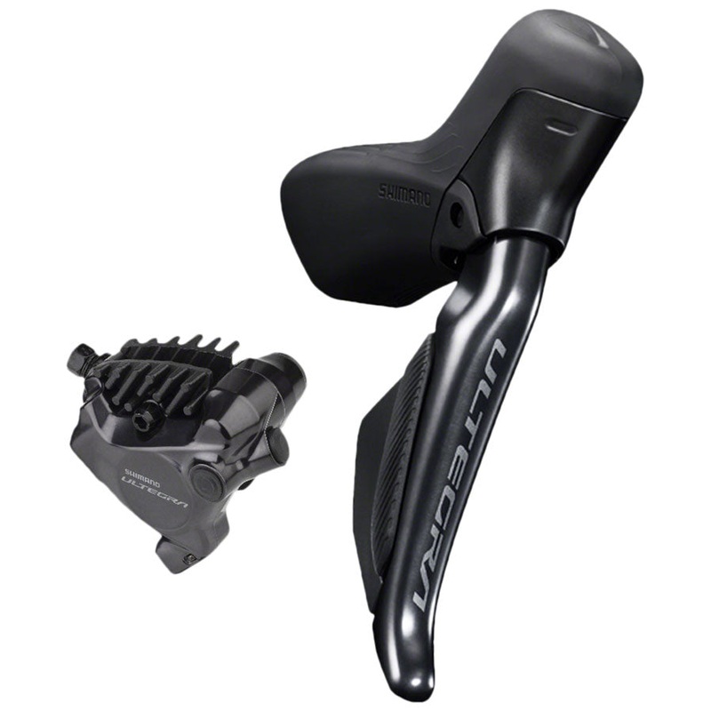 Shimano Ultegra ST-R8170F Di2 Shift/Brake Lever with BR-R8170 Hydraulic Disc Brake Caliper – Right/Rear, 12-Speed, Flat