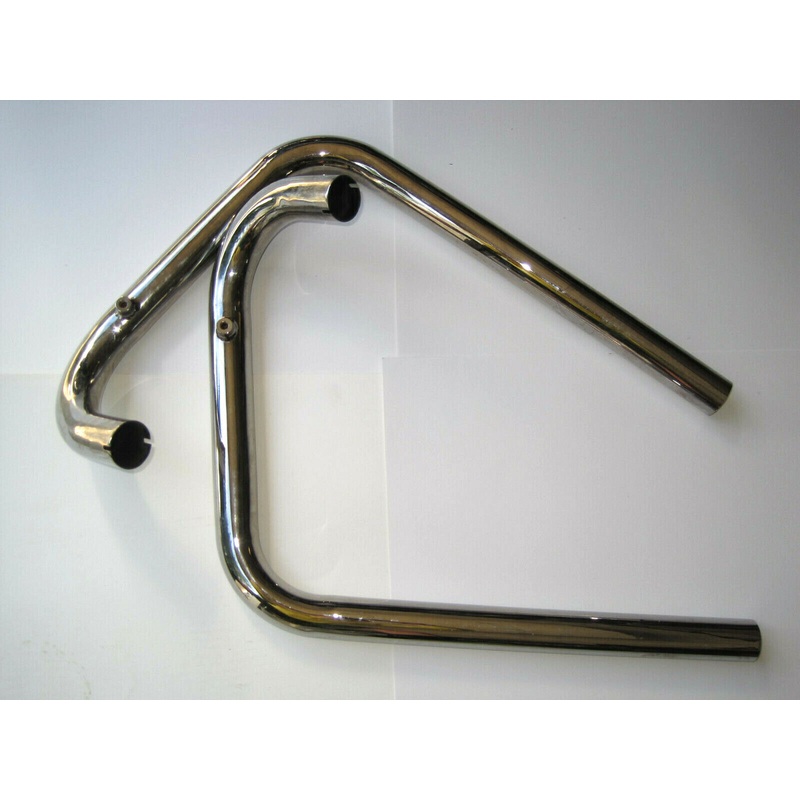 Triumph header pipe set TT pipes 1 5/8″ new chrome unit 500 1965 – 1974 UK Made