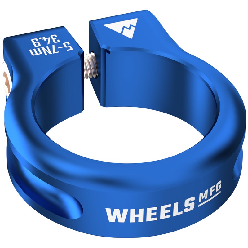 Wheels Manufacturing Seatpost Clamp – 34.9mm, Bolt-On, Blue