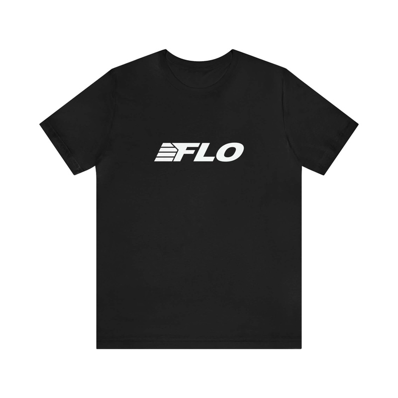 FLO T-Shirt (White Logo) Black