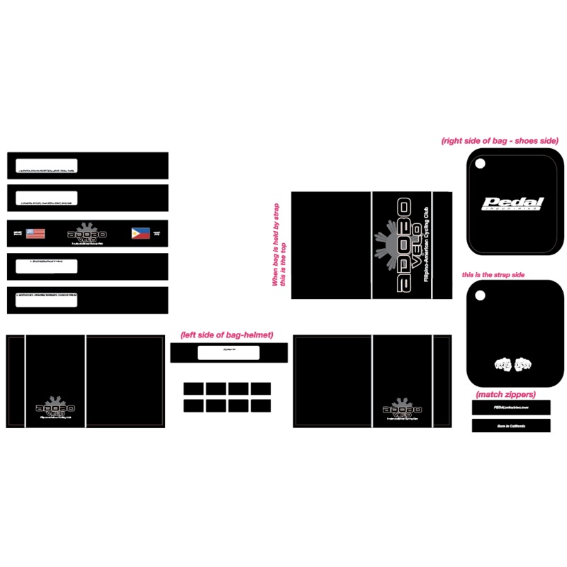 ADOBO VELO BLACK RACEDAY BAG 3.0 – Ships in about 3 weeks