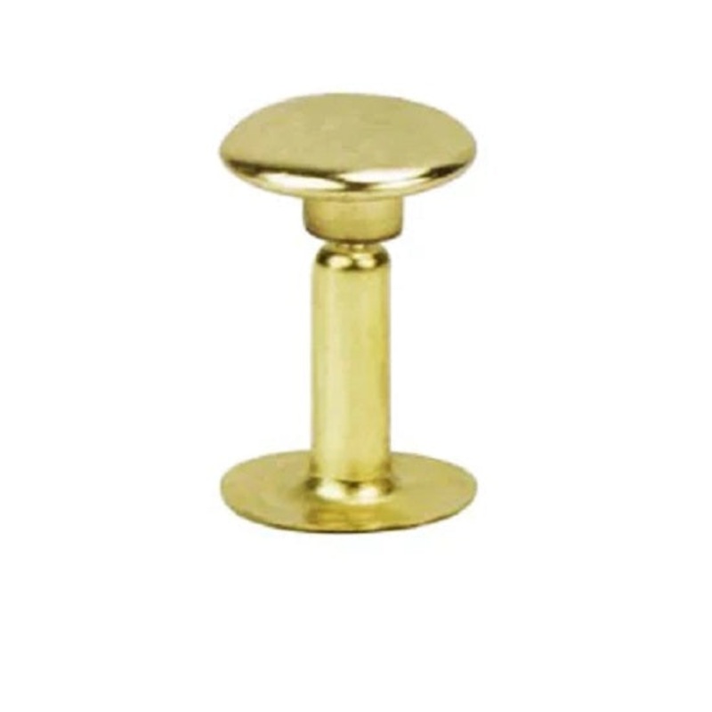 Rivet tubular 9mm brass plated cap: 9mm (3/8″). post: 9mm (3/8″). 2060 per 10
