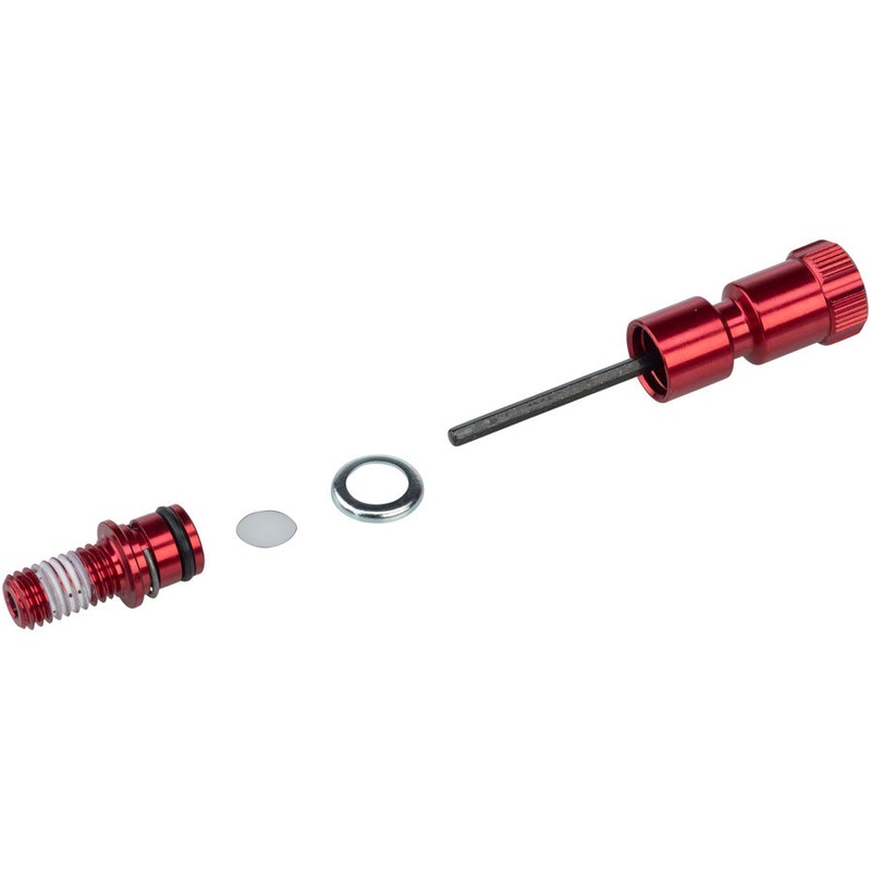 RockShox Rebound Long Adjuster Knob/Bolt Kit use some 32mm Maxle lower legks Red