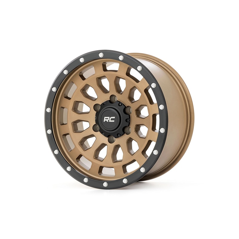 Rough Country | Rough Country 87 Series Wheel | Simulated Beadlock | Bronze/Black | 17×8.5 | 6×5.5 | +0mm | 87170912