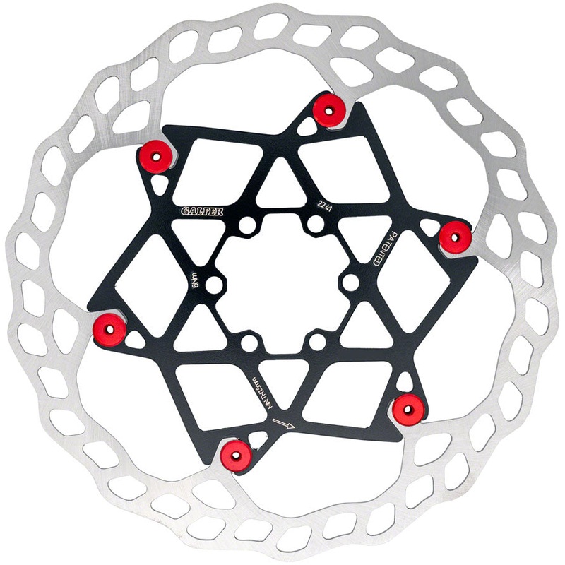 Galfer Floating Wave Disc Brake Rotor – 203mm x 2.0mm, 6-Bolt, Red