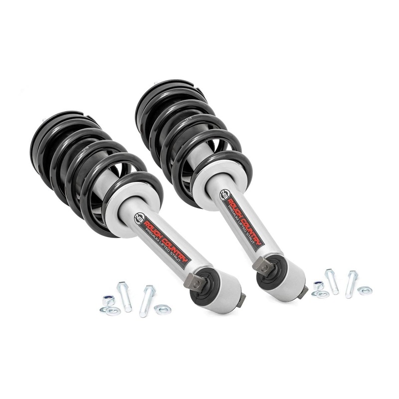 Rough Country | Loaded Strut Pair | 3.5 Inch | Chevy/GMC 1500 Truck & SUV (07-14) | 501084