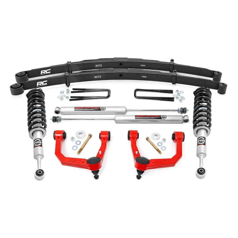 Rough Country | 3.5 Inch Lift Kit | Red UCA | N3 Struts | Toyota Tacoma 2WD/4WD (2005-2023) | 74232RED
