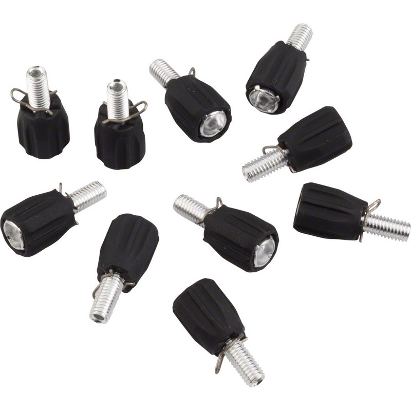 Jagwire Steel Frame Mount Index Adjusting Barrel M5 Bag of 10, Black