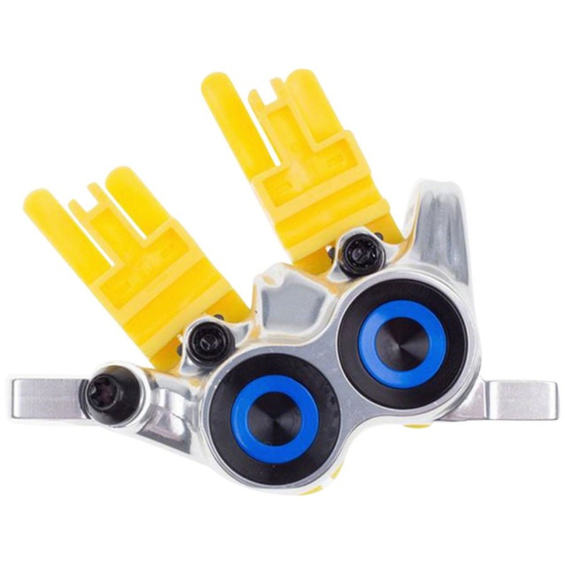 Magura MT Trail SL Disc Brake Caliper – Front Post Mount 4-Piston Chrome/Blue