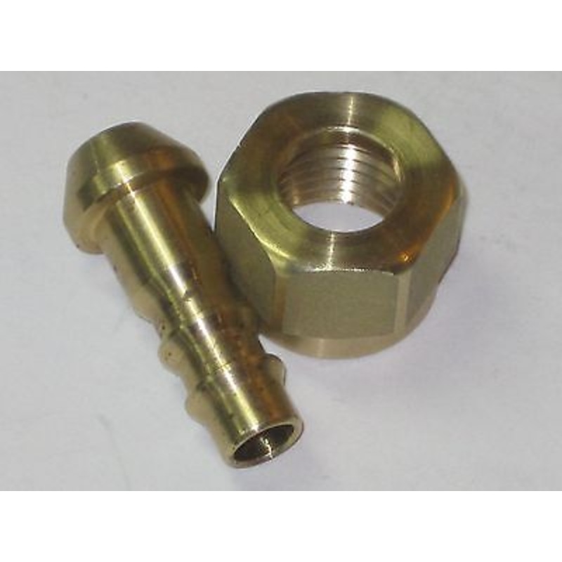 petcock spigots brass barbed & nuts 1/4″ BSP Triumph Norton petcock 82-3337