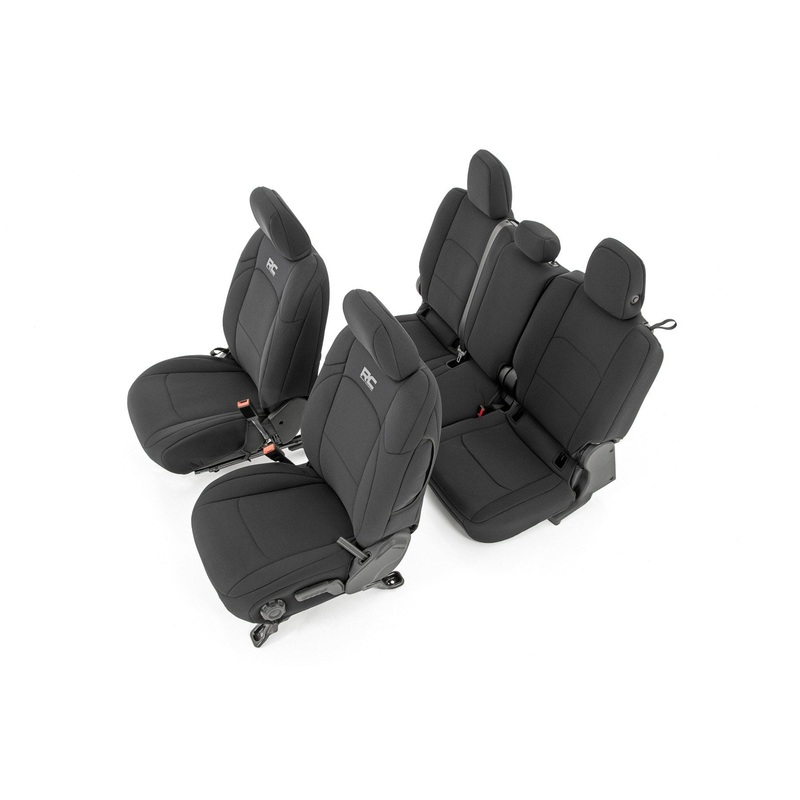 Rough Country | Seat Covers | Front and RR w/ Cup Holder | Jeep Gladiator JT 4WD (2020-2025) | 91038