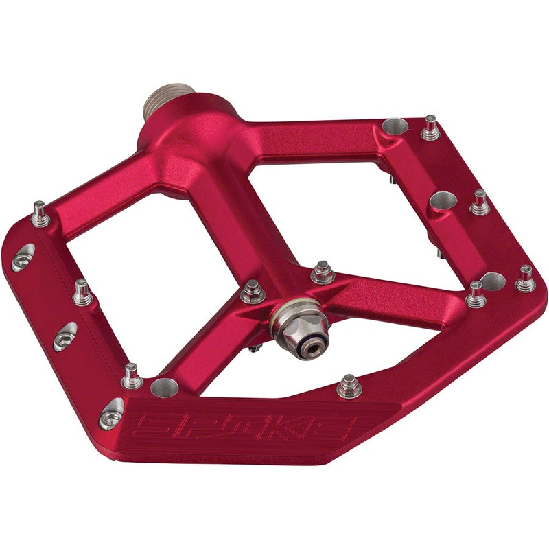 Spank Spike Pedals – Platform, Aluminum, 9/16″, Red