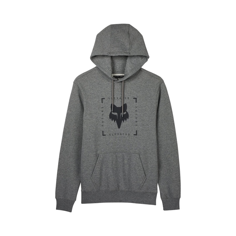 Fox Boxed Future Fleece Pullover Jumper – M – Heather Grey