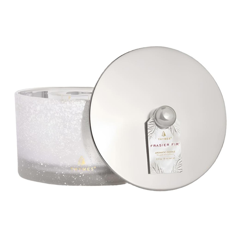 Thymes Frasier Fir Flocked 3-Wick Candle