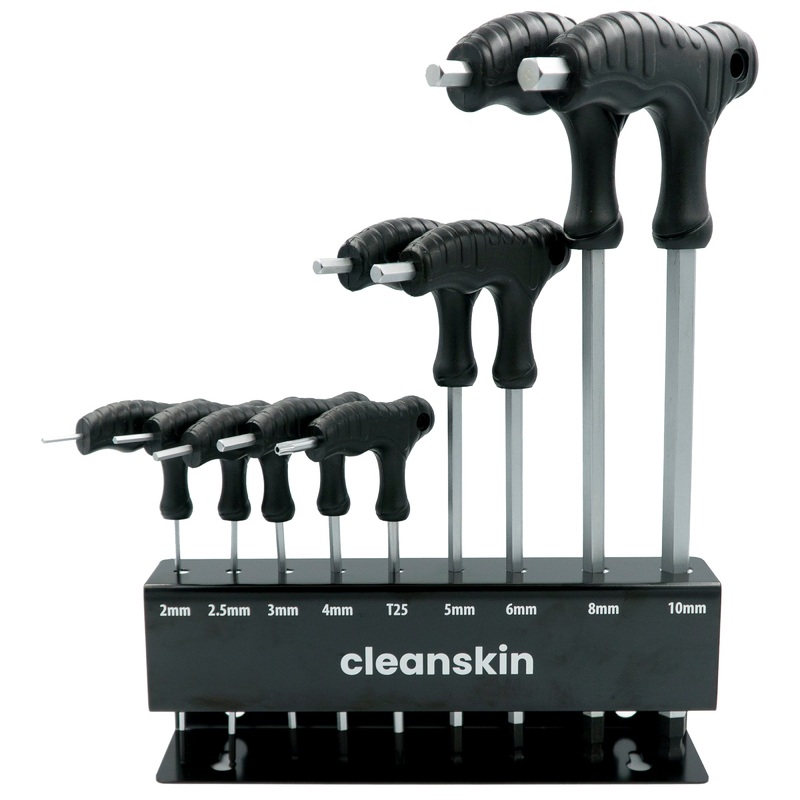 Cleanskin T Handle Allen Key Set with Tray