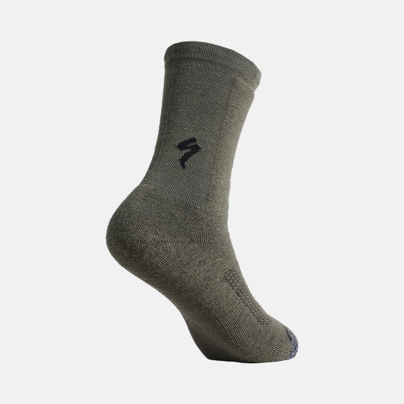 Merino Deep Winter Tall Socks Oak Green