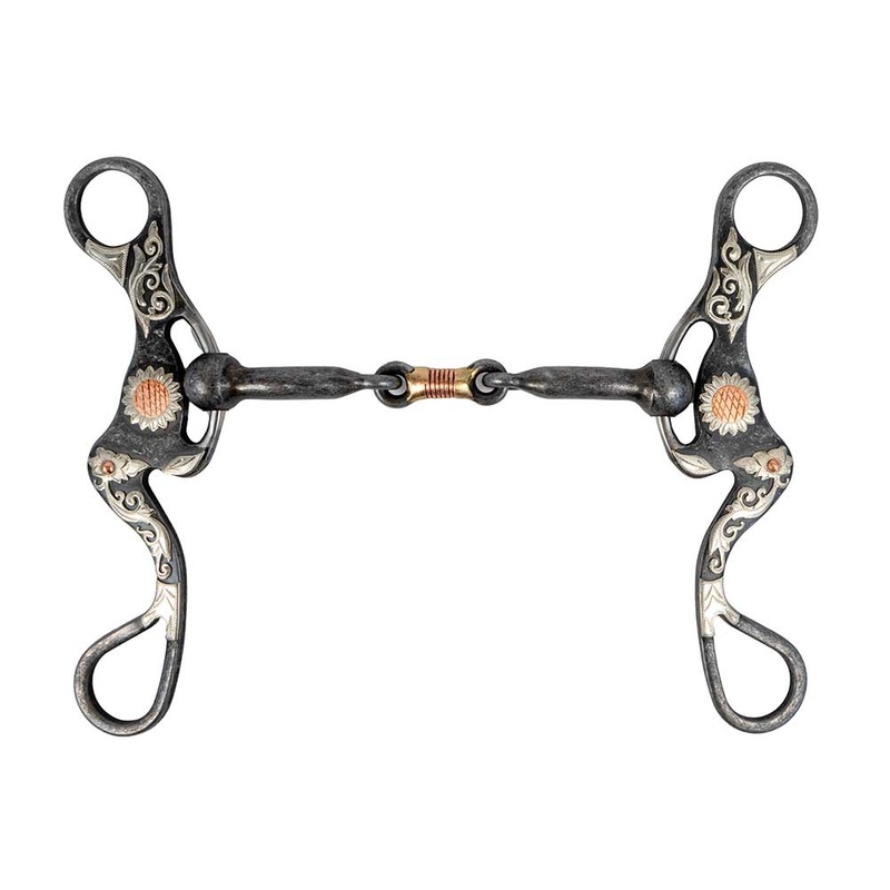 Aged Dogbone with Floral Accents and Copper Inlay Bit