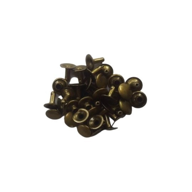Rivet m n f 9mm ant brass per 50