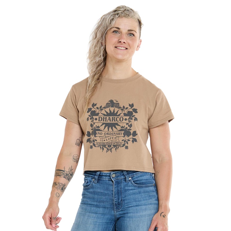 DHaRCO Women’s Cotton Crop – Women’s XL – Dust