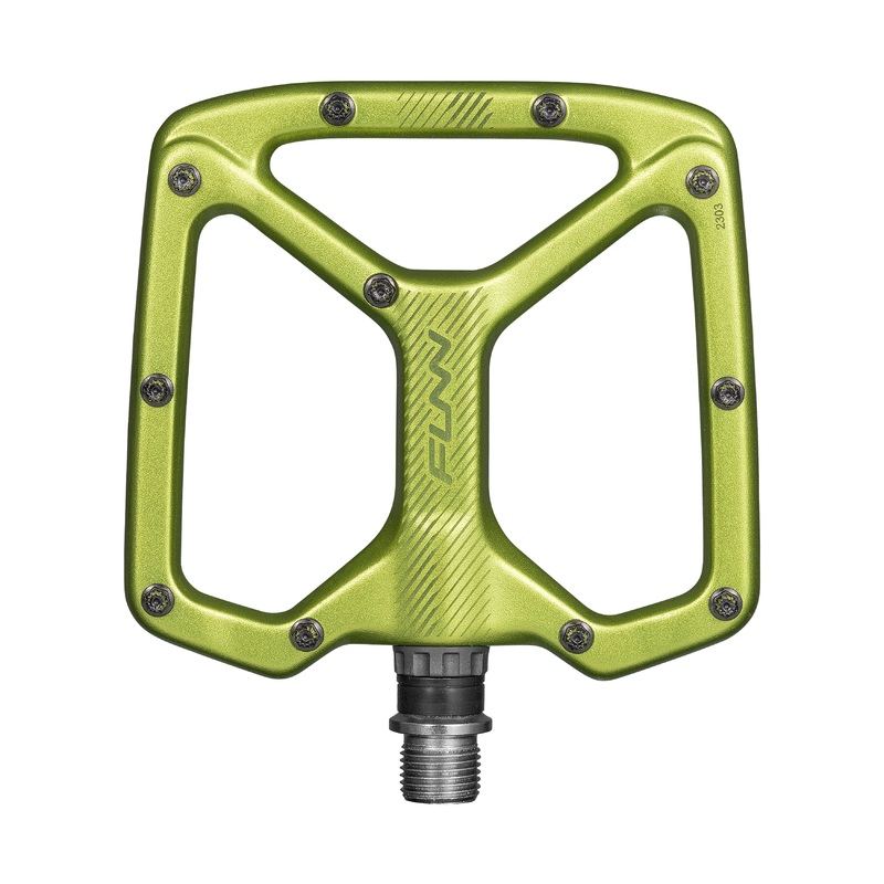 FUNN Python V2 Flat Aluminium Pedals – Standard – Green
