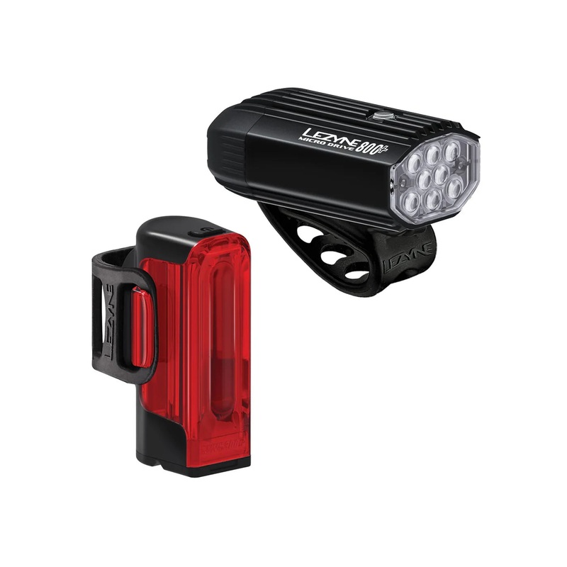 Lezyne Micro Drive 800 Front / Strip Drive 300 Rear Light Set