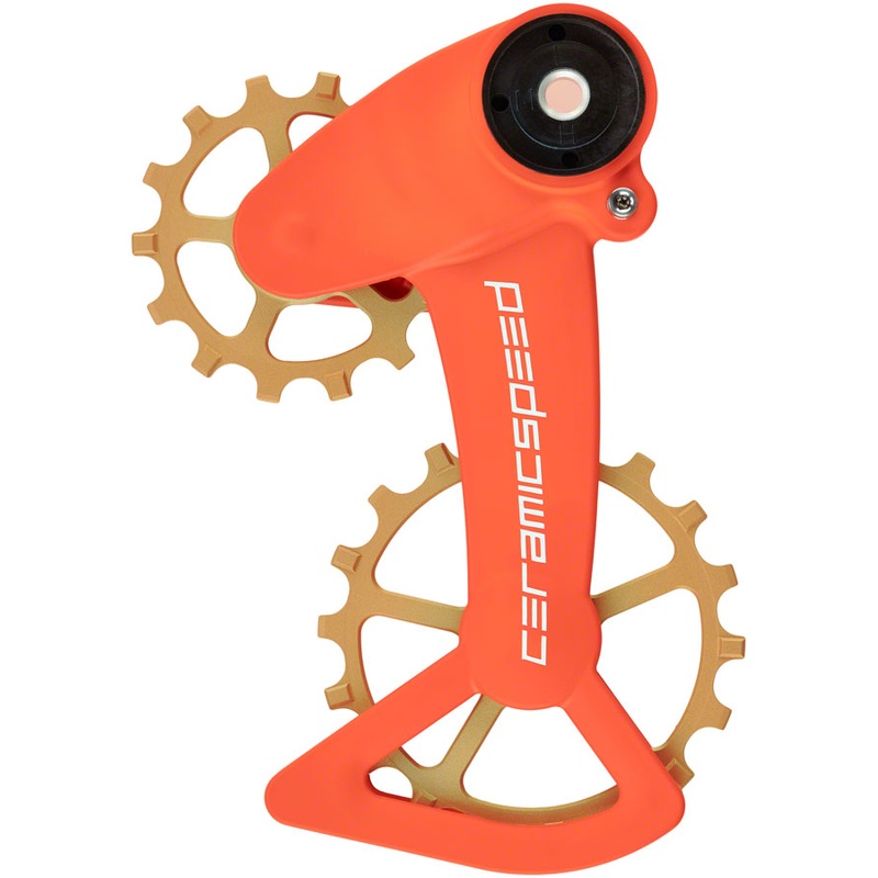 OSPW X  Pulley Wheel System SRAM Eagle AXS – Coated Races Alloy Pulley Carbon Cage Orange/Bronze Cerakote