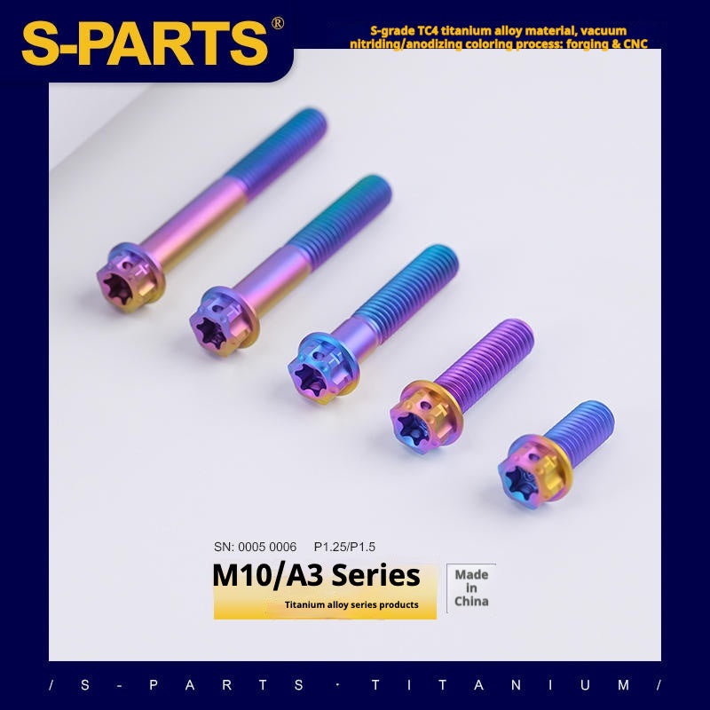 SPARTS Candy Color A3 Series M10 L12-120mm Titanium Screws Motorcycle Auto