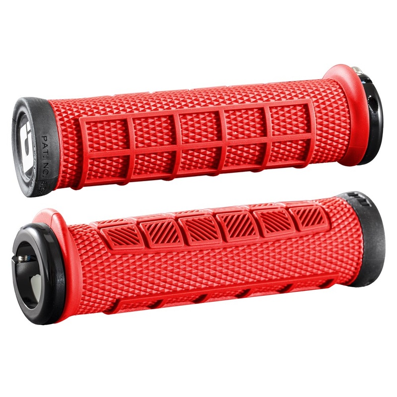 ODI Elite Motion V2.1 Lock On Grips – Red With Black Clamps – Single Lock On Grips