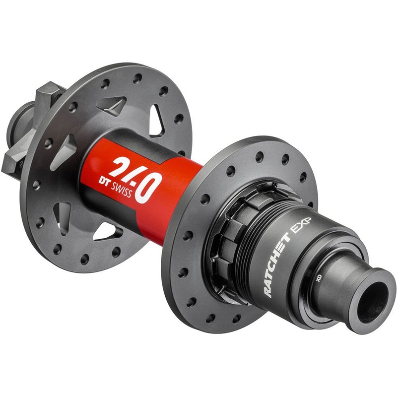 DT Swiss 240 Ratchet EXP 6 Bolt Disc Rear Hub – 6 Bolt – Black/Red – Shimano Microspline