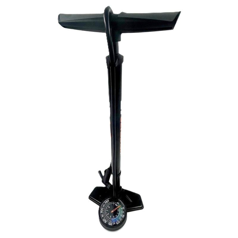 JetBlack 2.0 Dual Gauge Floor Pump – Black