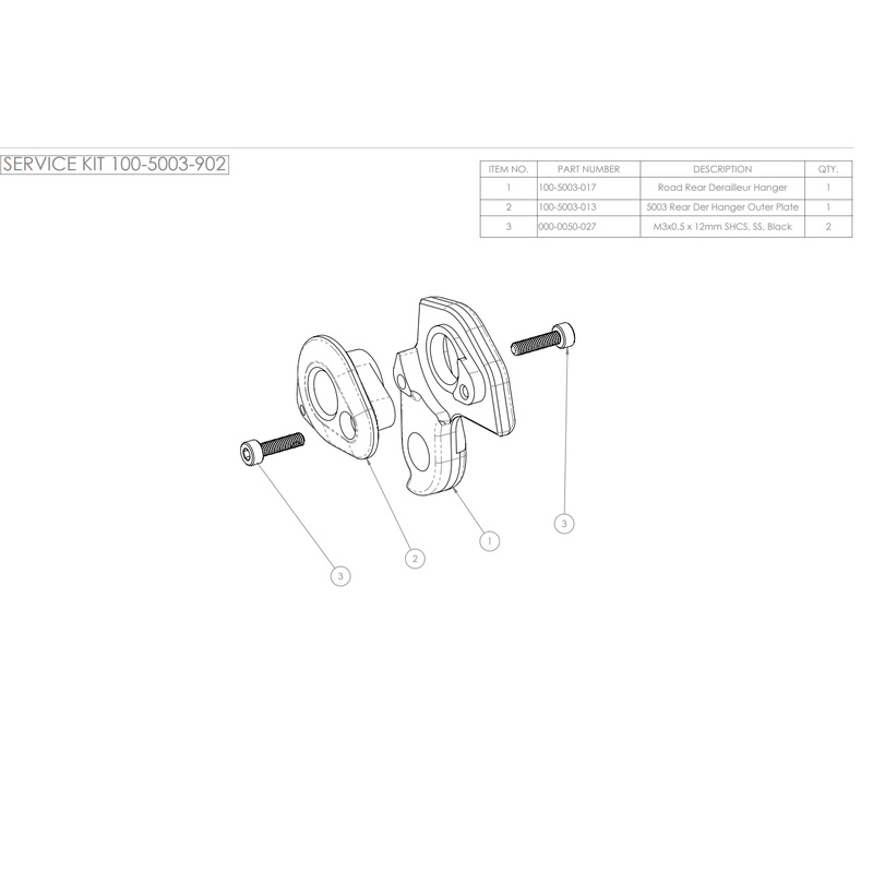 Service Frame Road R Der. Hanger Kit