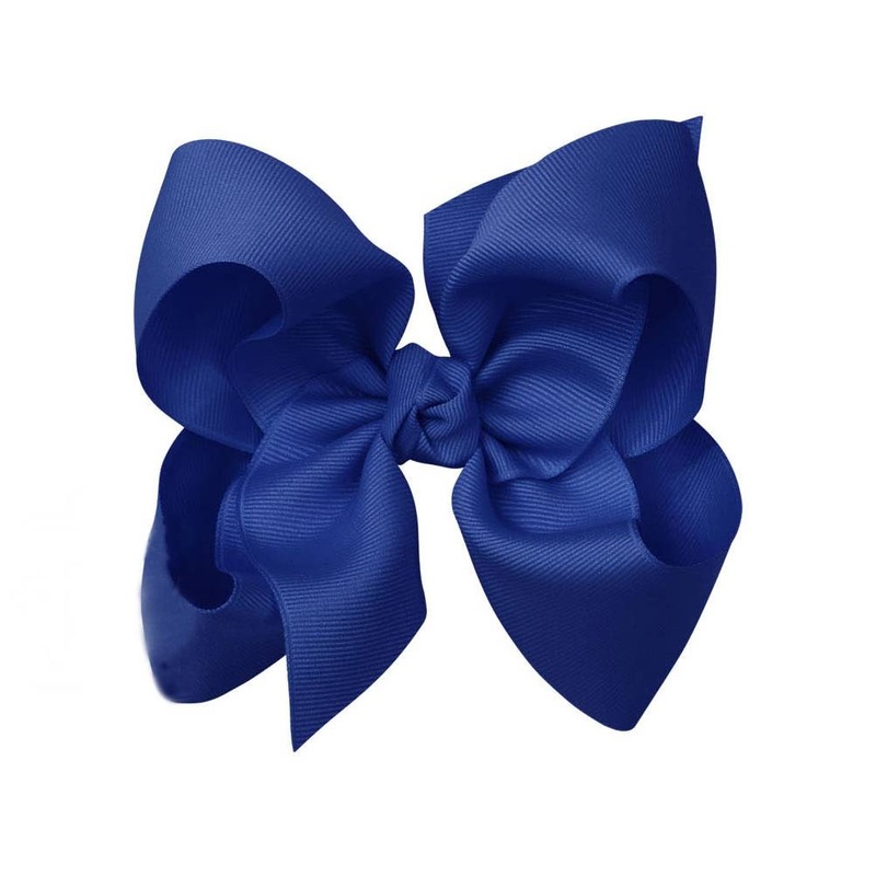 Signature Grosgrain Bow on Clip – 5.5″ Royal Blue