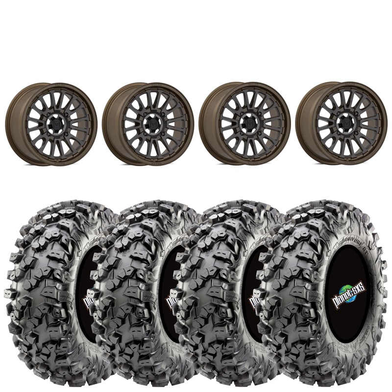 Valor V14 Root Beer 15×7 5+2 5X4-5 on Maxxis Carnivore RT 32×10-15 8-ply