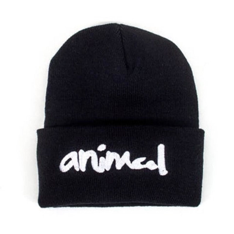Animal Script Beanie – Black