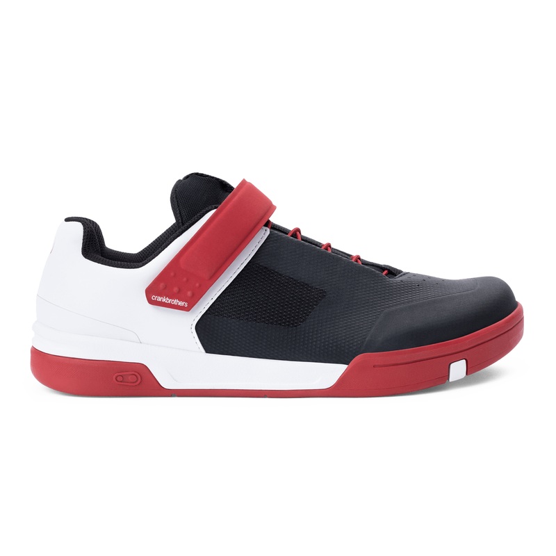 Crank Brothers Stamp Speedlace Flat Shoes – US 14.0 – Black – Red – White