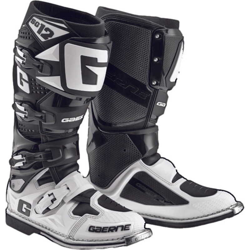 GAERNE SG-12 Boots Black/White Size 09 – Performance Riding Gear