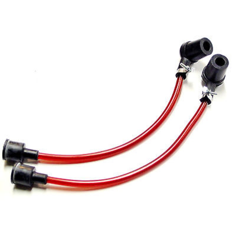 Red Spark Plug Wires copper core wire set Triumph T120 TR6 T100 unit 650 500