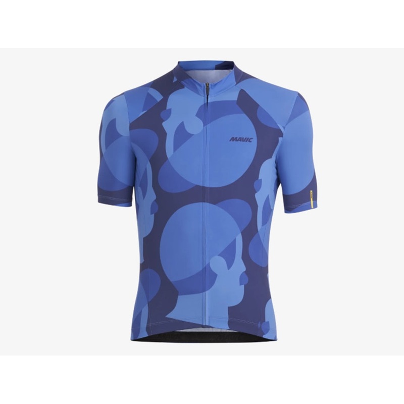 Mavic Ksyrium Full Zipper Short Sleeve Cycling Jersey MasiBlue