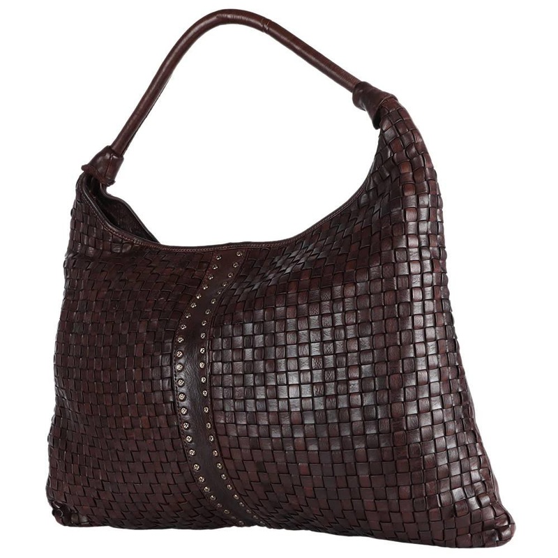 Spaghetti Western Basketweave Hobo Bag