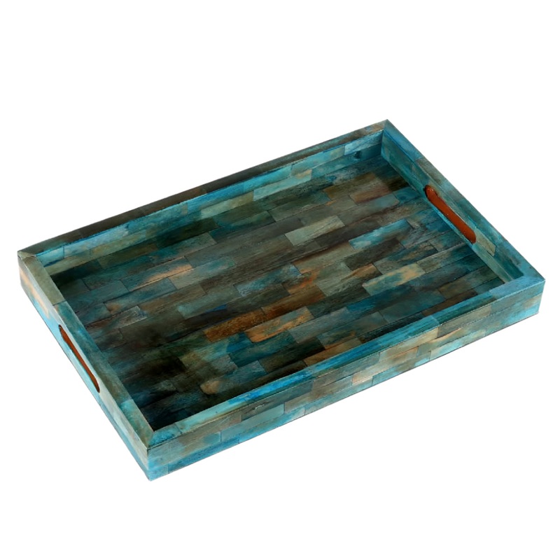 Verdigris Decorative Tray – Small (12″x8″)