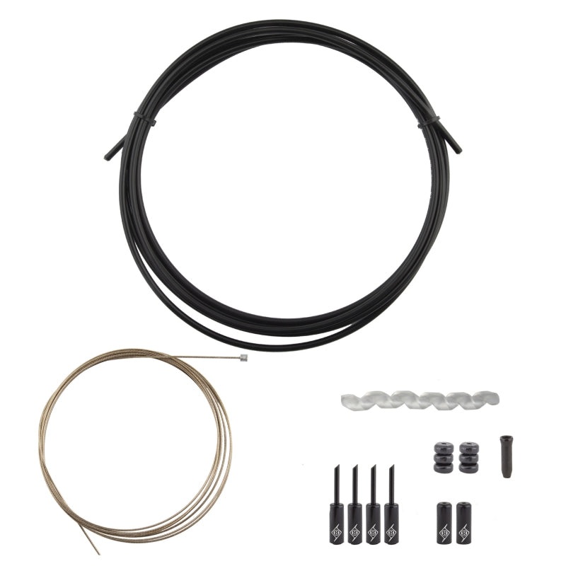 SuperSlick Compressionless 1x Gear Cable/Housing Kit Rear 2500mm/2800mm 4mm/1.1mm Black MTB/Road Compressionless