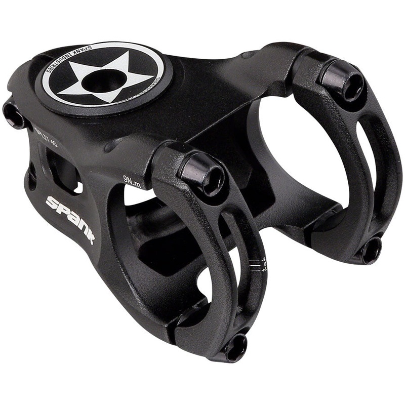 Spank Split 35 Stem – 40mm, 35 Clamp, +/-0, 1 1/8″, Aluminum, Black