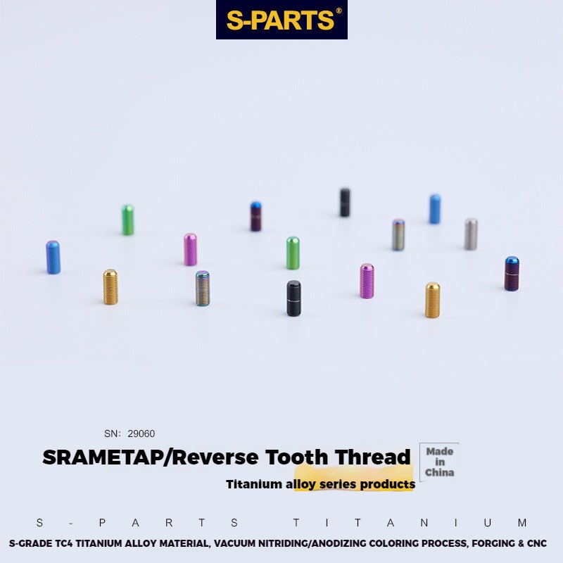 S-PARTS Titanium Alloy Screws for SRAM Road Bike Front Derailleur and ETAP Reverse Thread Adjustment