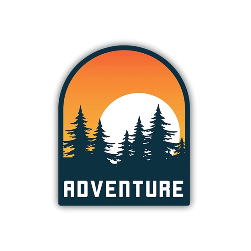 Adventure Sunset Sticker Orange