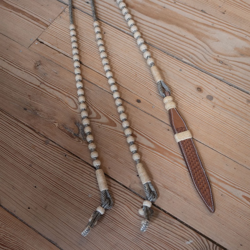 Handmade Jose Ortiz Rawhide & Leather Romel Reins