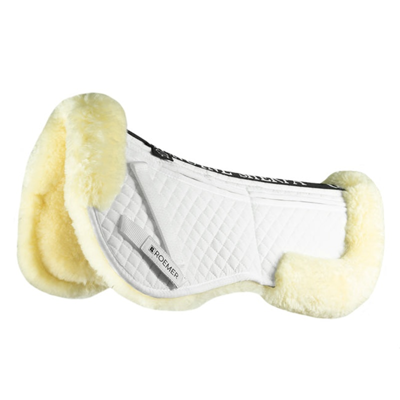 Roemer Saddle Pad White With Beige Genuine Sherpa Corrector